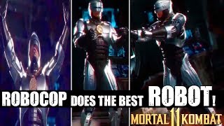 Robocop Does The Best Robot Dance Ever! ( Mortal Kombat 11 All Friendship So Far - Spawn )