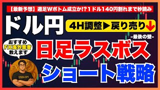 【FXドル円最新予想】日足“最後の壁”に注目！勝ちやすい3つのショート戦略を解説