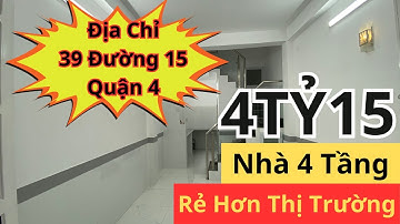 (Nhà đã bán) Nhà 4 tầng mặt tiền đường số quận 4 giá rẻ hơn thị trường chỉ có 4ty15