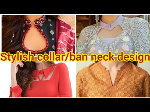 ban neck design with piping - YouTube
