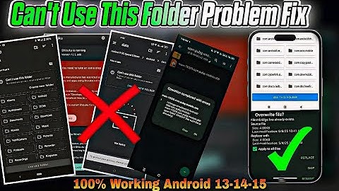 Can’t Use This Folder Problem Fix on Android 13,14,15 | File obb Data Paste Problem fix in Zarchiver