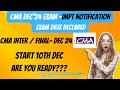 CMA Inter / Final Dec'24 Exam date out 😁II Important notification