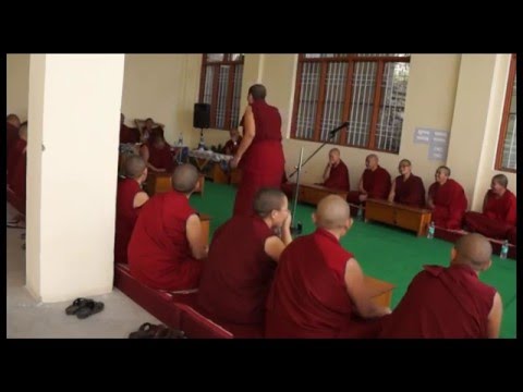 tibetan-buddhist-nuns-debate-during-their-fourth-year-geshema-exams