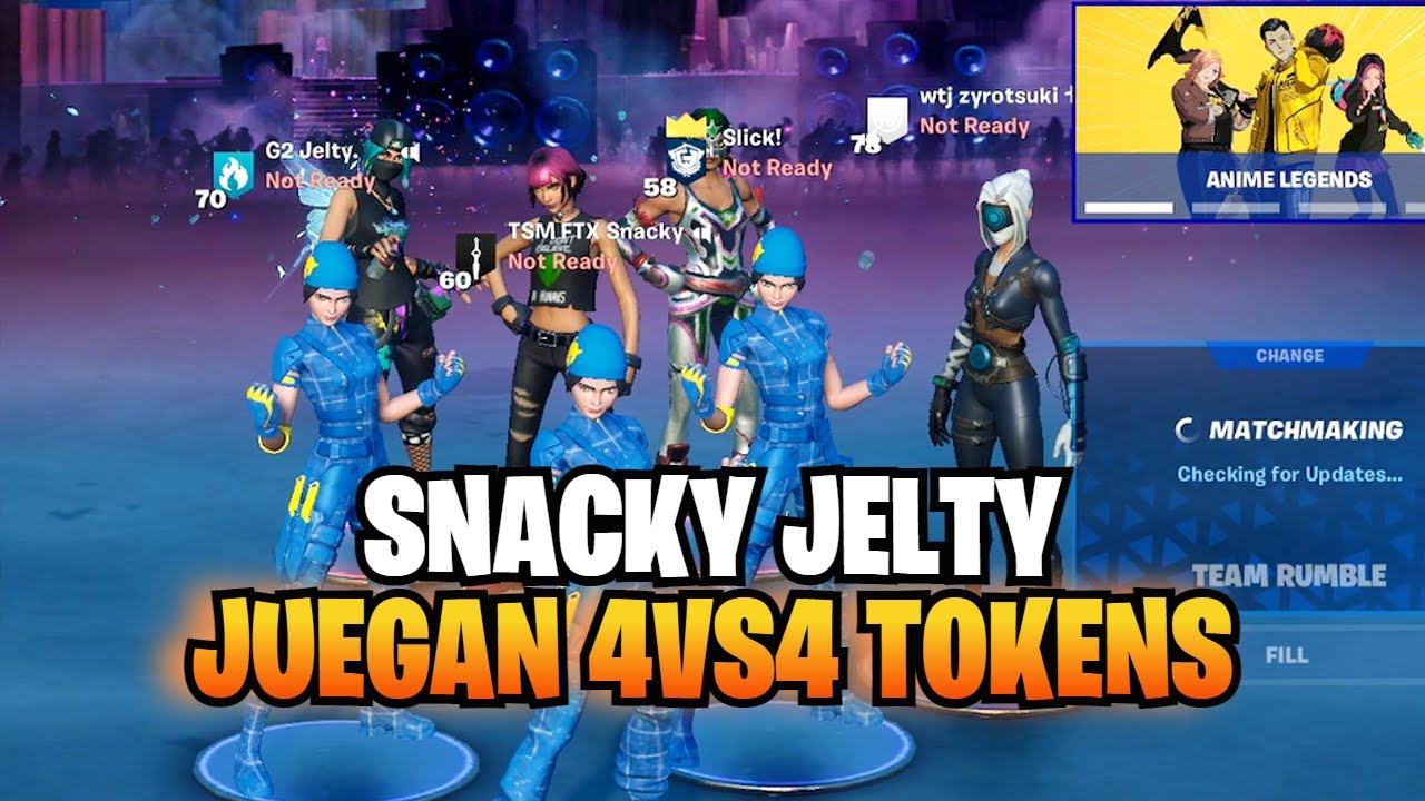 😈SNACKY juega 4vs4 Creativo Tokens🤑😎