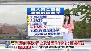 訝異! 國人死亡危險因子 PM2.5排名第四│中視新聞 20170607