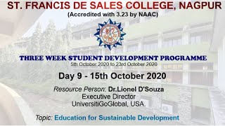Day -9 |15/10/2020| 10.30 AM| THREE WEEK STUDENT DEVELOPMENT PROGRAM