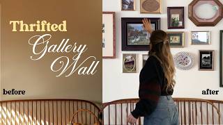 farmhouse style gallery wall on a budget ✨ thrifted frames