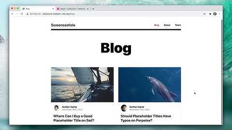Building a Blog – Creating & Scaffolding the Collection