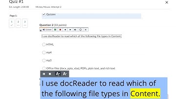 Using ReadSpeaker webReader in Quizzes and Assignments