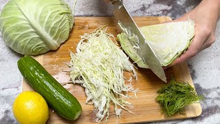 I can't stop eating this cucumber and cabbage salad. It's so fresh and crunchy! screenshot 2