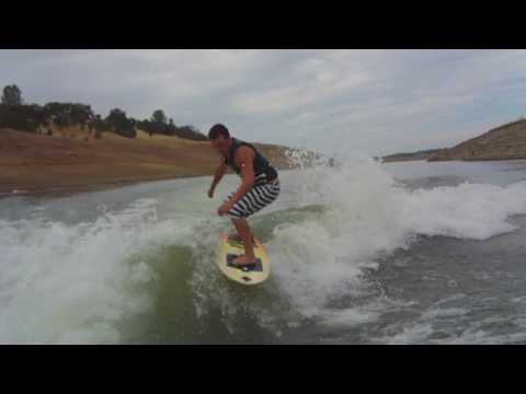 James Walker wakesurfing