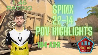 ⫷CS2 POV HIGHLIGHTS⫸ Spinx | ESL Pro League Season 19 | Vitality vs TheMongolz | Map 1 Mirage