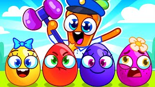 Surprise Eggs 🤩 What's In Them? 👀🥚 + More Kids Songs & Nursery Rhymes by VocaVoca 🥑