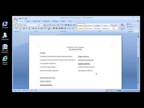 Video: How To Underline A Word In Word