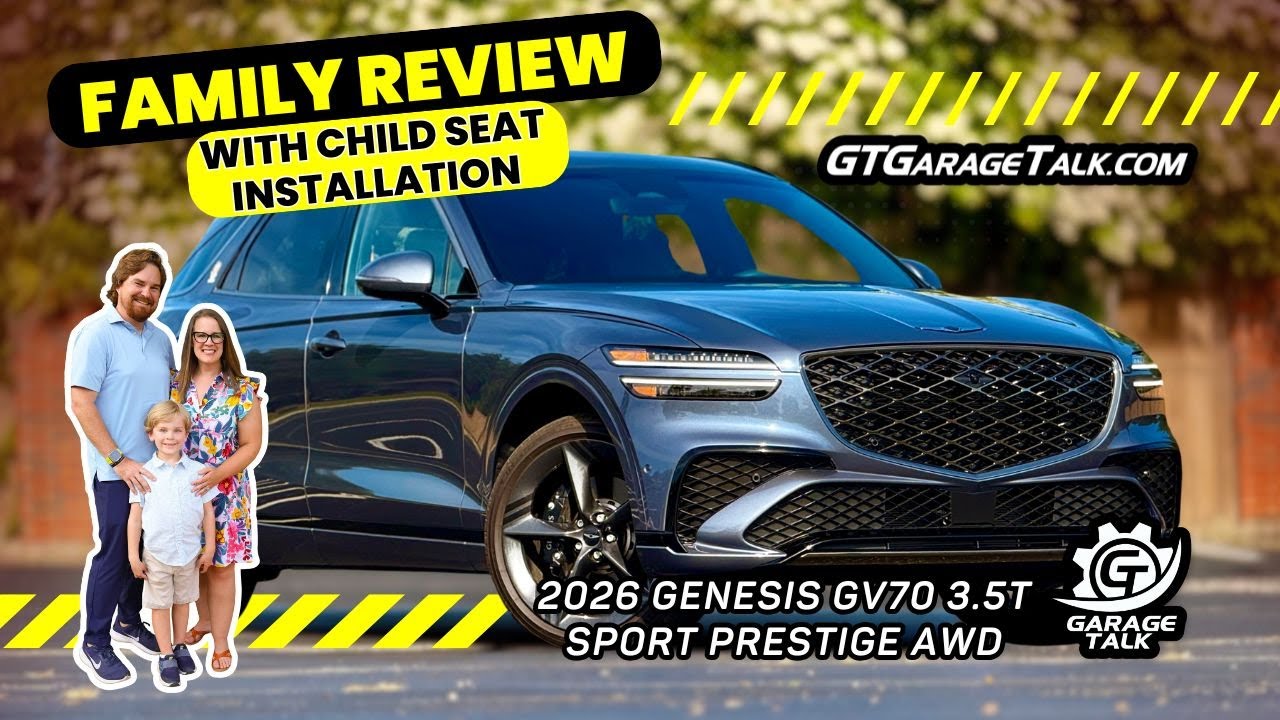 2026 Genesis GV70 3.5T Sport Prestige AWD // Family Review with Child Seat Installation