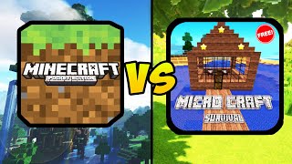 &quot;MINECRAFT POCKET EDITION VS MICRO CRAFT&quot; (MCPE, Micro Minecraft, Mobile Games, iOS, Android)