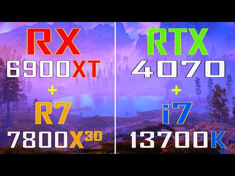 RTX 4070 + INTEL i7 13700K vs RX 6900XT + RYZEN 7 7800X3D || PC GAMES TEST ||