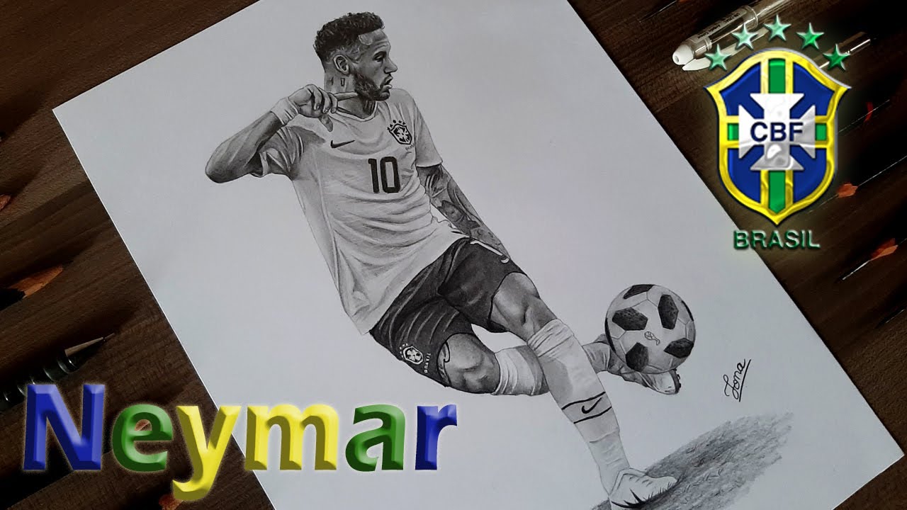 NEYMAR Jr. 🇧🇷 dibujo a lápiz / Drawing Neymar Jr / Dibujos de Fútbol -  thptnganamst.edu.vn