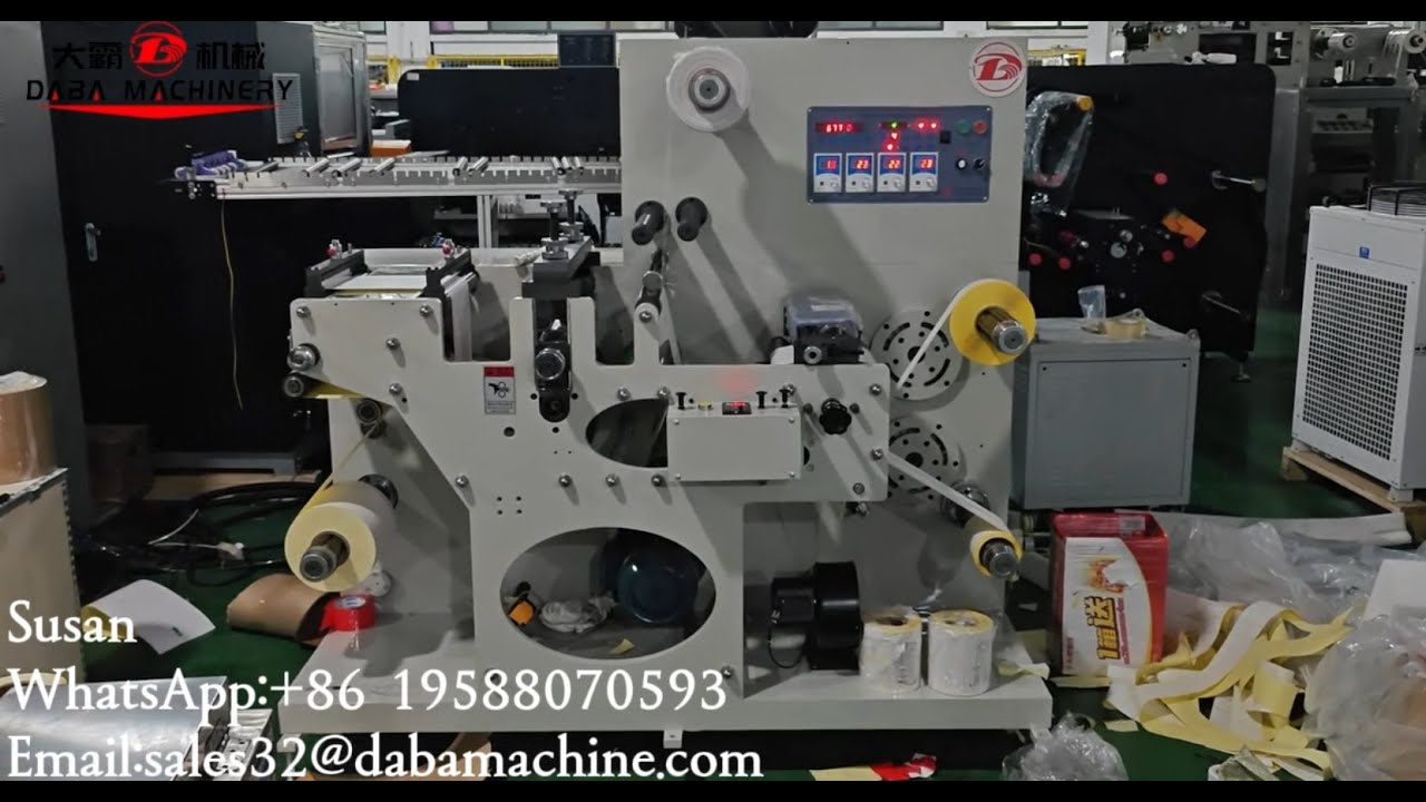 DABA Blank Label Sticker Rotary Die Cutting Slitting Machine With Dual ...