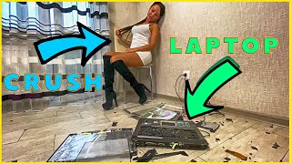 KATYA DOMINATE CRUSH LAPTOP  pantyhose nylon cryfish trampling pedal pumping stuck revving 123