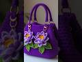 Crochet flower bag #crochet
