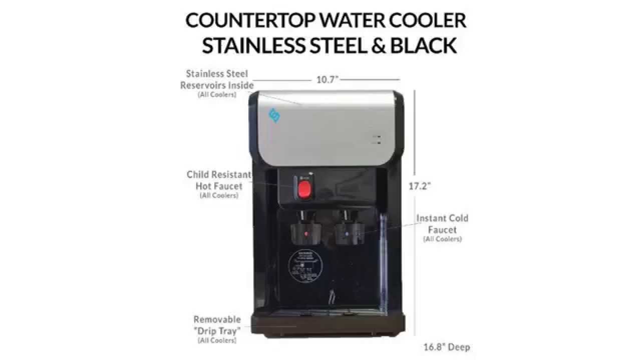 Stainless Bottleless Countertop Water Purification Cooler With