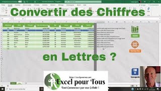  EXCEL GRATUIT : Comment Convertir des Chiffres en Lettres ?