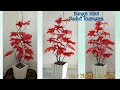 DIY Bunga Hias Sudut Ruangan Daun Maple dari plastik kresek- How to make flower with plastik bag