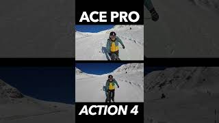 DJI Action 4 vs Insta360 Ace Pro Skiing Test  #insta360acepro #djiaction4