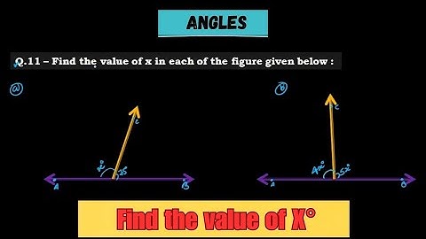 Find the value of x in each of the figure given below  || basic concepts of geometry ||