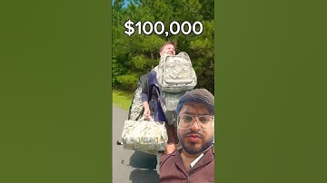 Sprinting with More and More Money #comedy #challenge #viral #mrbeast #crazy