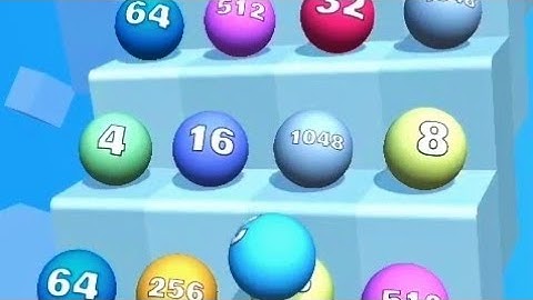 Ball Ladder 2048 - Hard Level 13 Complete