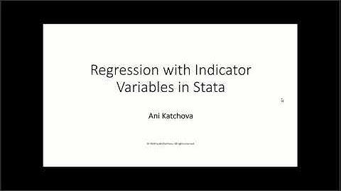 Regression with Indicator Variables in Stata