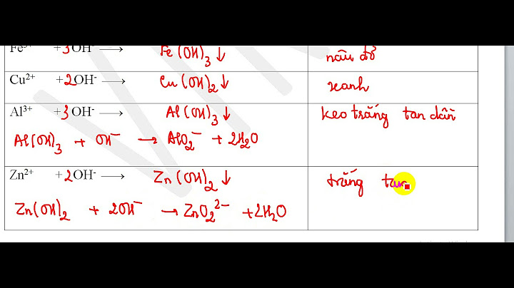 Các phản ứng thu được kết tủa trong hóa học