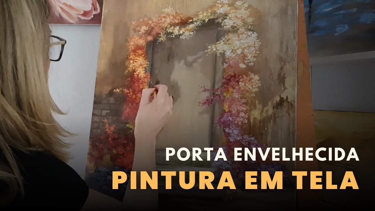 Pintando uma Porta Envelhecida - TIMELAPSE - Jane Bernardelli