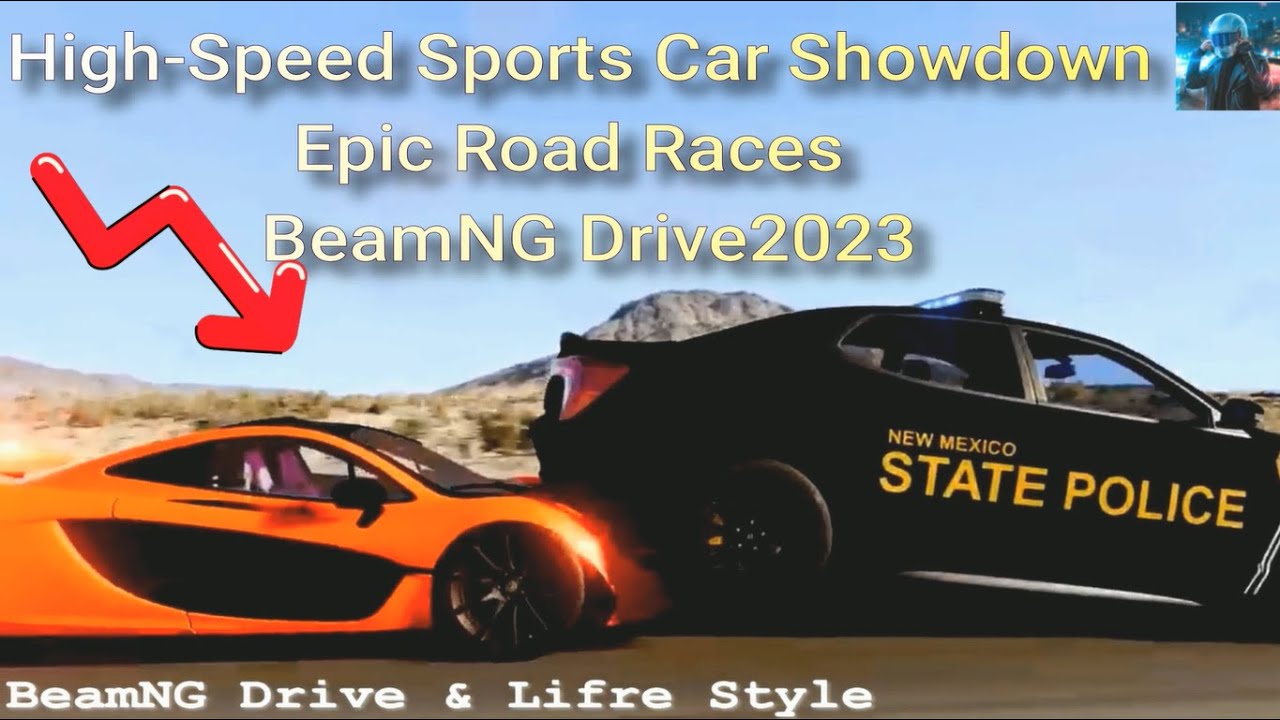 High speed sports car showdown epic road races beamng2023 YouTube