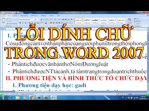 #1 Hướng Dẫn Khắc Phục Lỗi Dính Chữ Nhau Trong Word 2007|VĐD Mới Nhất