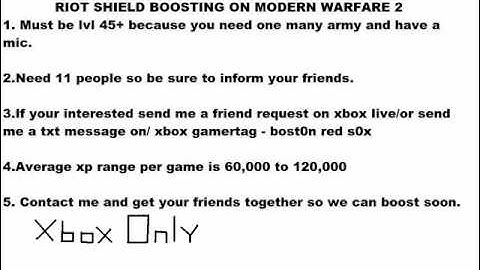 Modern Warfare 2 Riot Shield Boosting