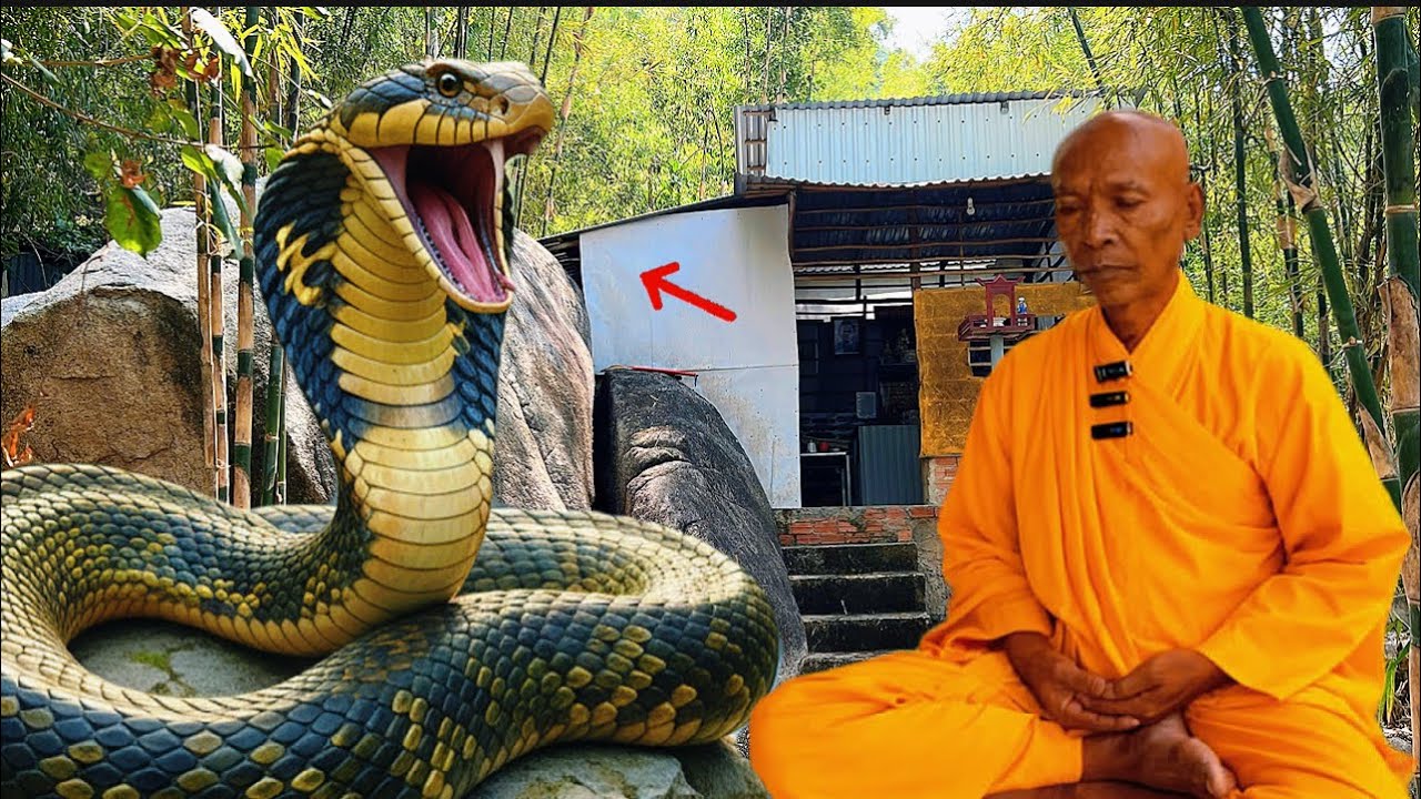 Thật hư chuyện sư Ấn Độ ẩn tu ở núi cấm bất ngờ gặp rắn hổ mây chúa khi đang ngồi thiền 