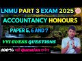 Lnmu B.COM Part 3 Accountancy Honours VVI Guess Questions 2025 |Account Honours VVI Questions 2025