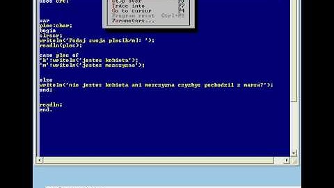 turbo pascal kurs  - case of