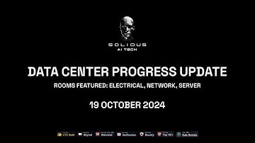 📣  Data Center Progress Update – Solidus Ai Tech!