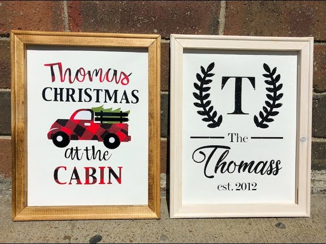 How to Make A Reverse Canvas Sign with a Faux Stained Frame