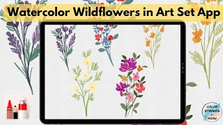 Loose Watercolor Wildflowers in Art Set 4 App screenshot 2