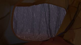 Dripping rain hitting a tent with random thunder sounds. Sleep ASMR sounds.