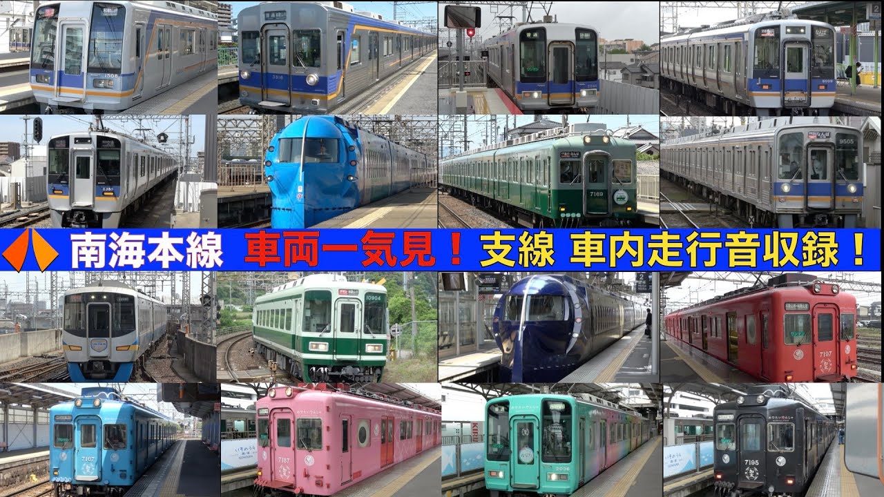 【南海電車】【4k】南海本線車両一気見！2025Ver.