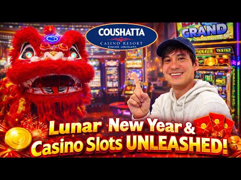 Mikah Goes SOLO to Coushatta Casino! Slots, Wins & a Lion Dance! 🐺🎰