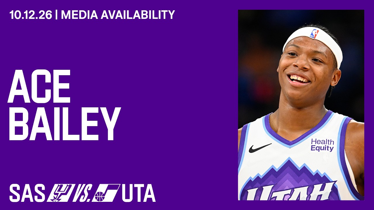 "We have each other's backs" | Ace Bailey speaks to press after preseason game vs Spurs 🎙️