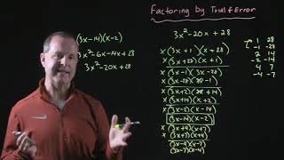 Factoring by the Trial-and-Error Method
