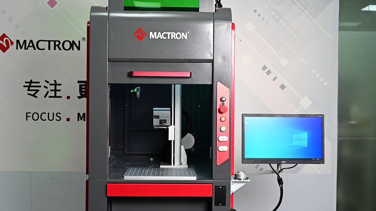 Full Enclosed 3D Fiber Laser Engraving Machine - YouTube